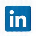 Icona di LinkedIn, una 'in' minuscola in un quadrato blu.