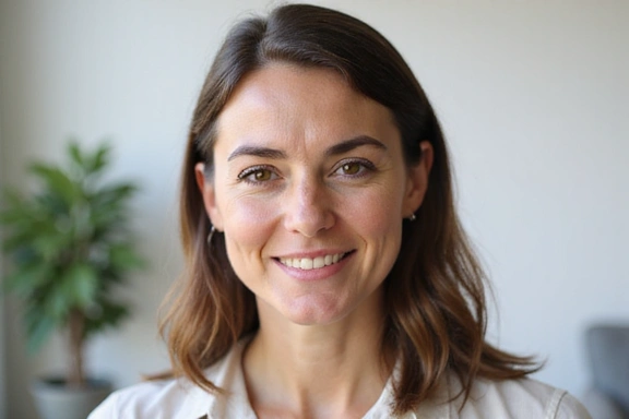 Ritratto professionale di Penia, una donna sorridente e accogliente